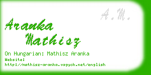 aranka mathisz business card